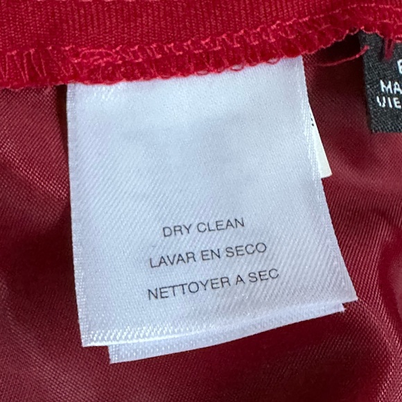 Jones Wear Essential Red NWT Crease In Front &.Back Wide & Straight Leg Sz 6 - Picture 10 of 15